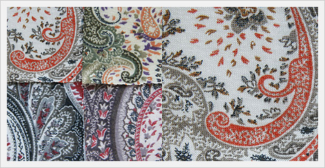 Paisley Printed Acrylic/Polyester Blended ... Made in Korea